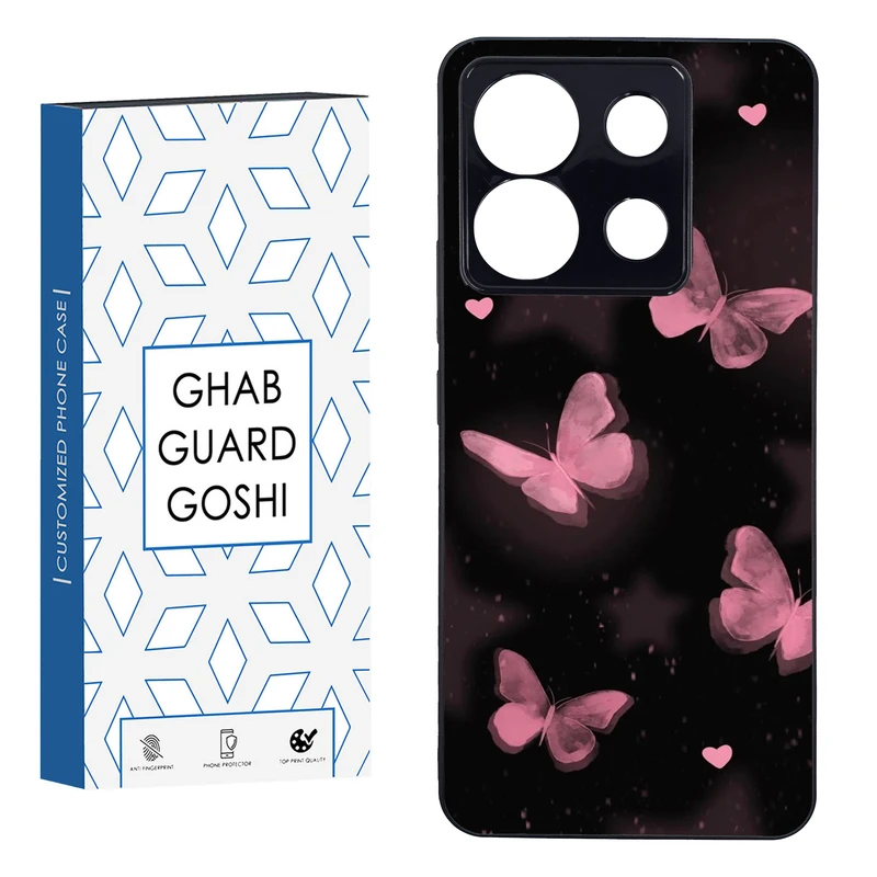 کاور قاب گارد گوشی طرح پروانه کد FB-182 مناسب برای گوشی موبایل شیائومی REDMI NOTE 13 PRO 5G / POCO X6  