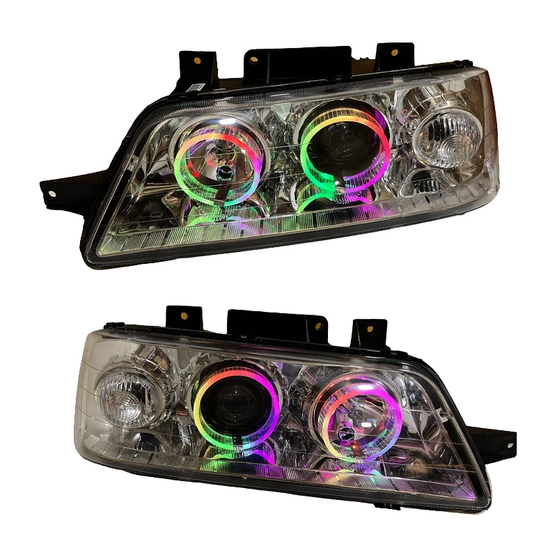 چراغ جلو خودرو گروه پژوهش صنعت مدرن مدل 3D-Ring فولکالر مناسب برای پژو 405 بسته دو عددی