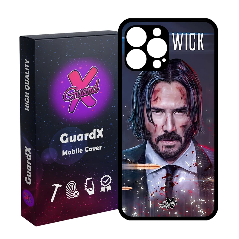 کاور گارد ایکس طرح John Wick مدل Glass10145 مناسب برای گوشی موبایل اپل iPhone 14 Pro Max