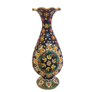 گلدان میناکاری سفالی زمانیان کد ZMN23011