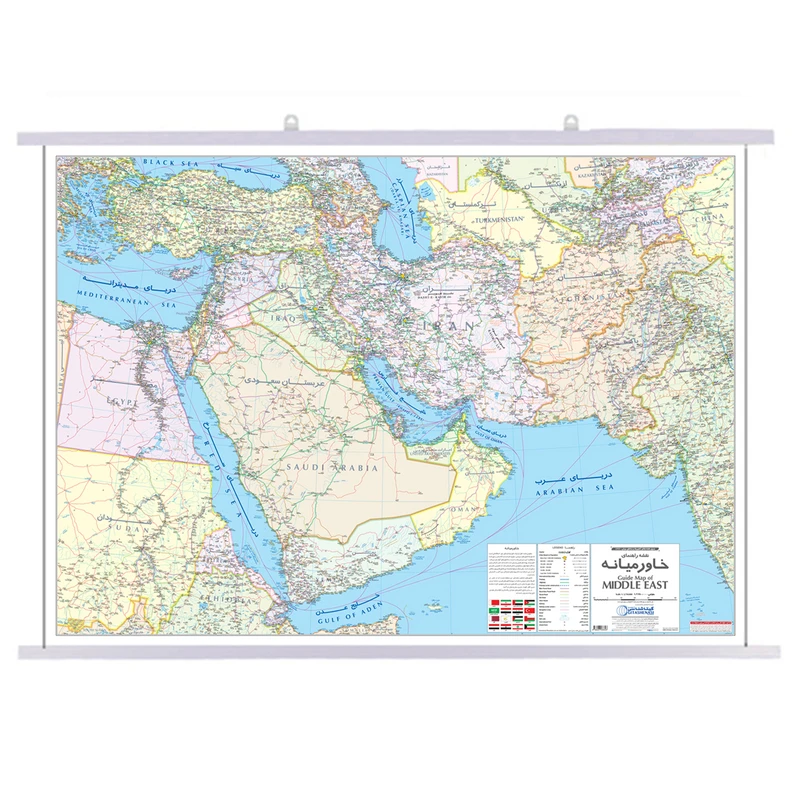 نقشه راهنمای خاورمیانه انتشارات گیتاشناسی نوین کد 1372 A.P