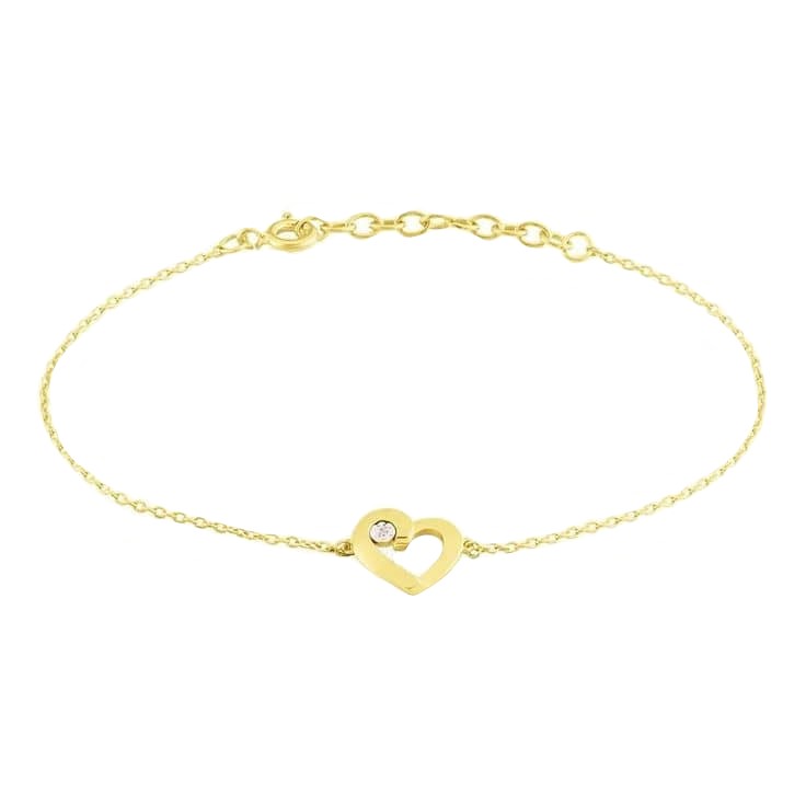  پابند طلا 18 عیار زنانه قیراط طرح قلب کد GH1217