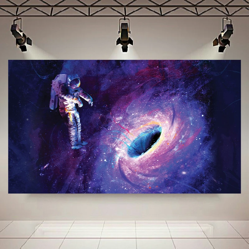 پوستر طرح فضانورد و سیاهچاله کد AR3120