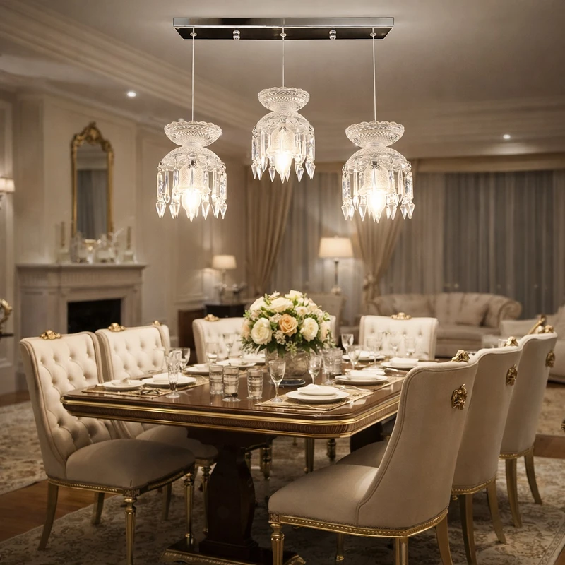 لوستر 3 شعله مدل Bacarat