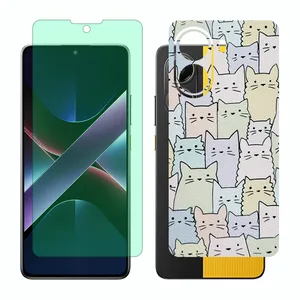 Glass Together model Green light screen protector suitable for Xiaomi Poco X7 Pro mobile phone with back cover sticker