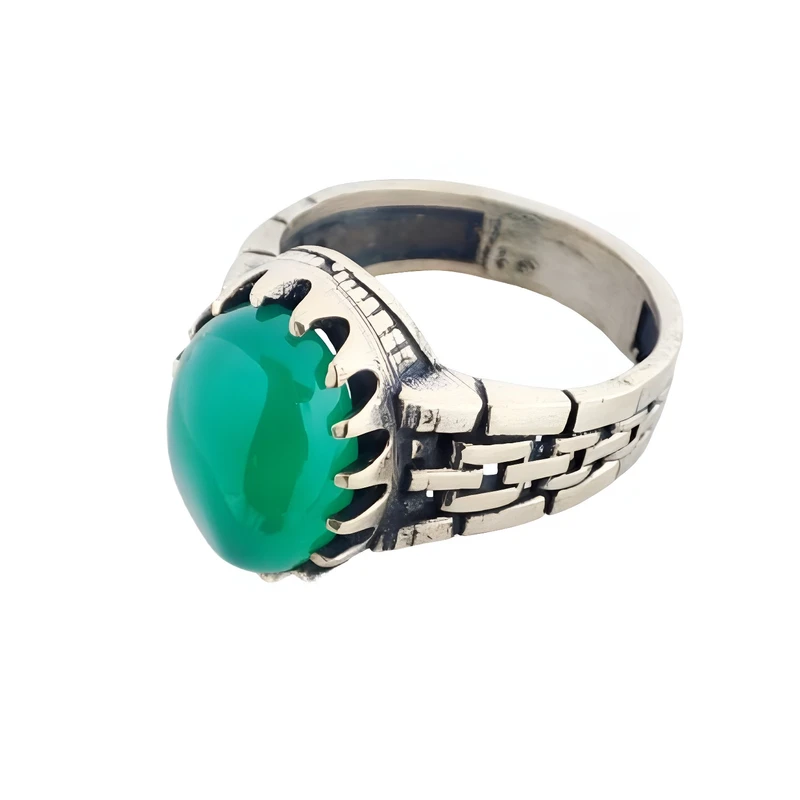 انگشتر مردانه مدل عقیق خراسان q064