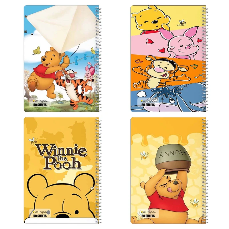 دفتر نقاشي 50 برگ کارنيکا طرح وینی خرسه Winnie the Pooh کد 62917 مجموعه 4 عددی