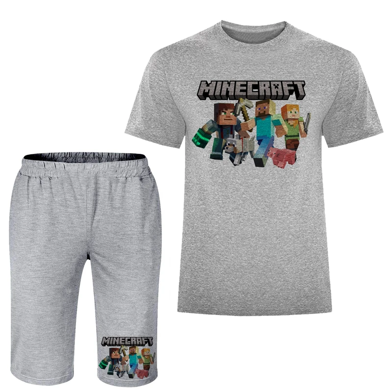 ست تی شرت و شلوارک مردانه مدل ماینکرفت A220