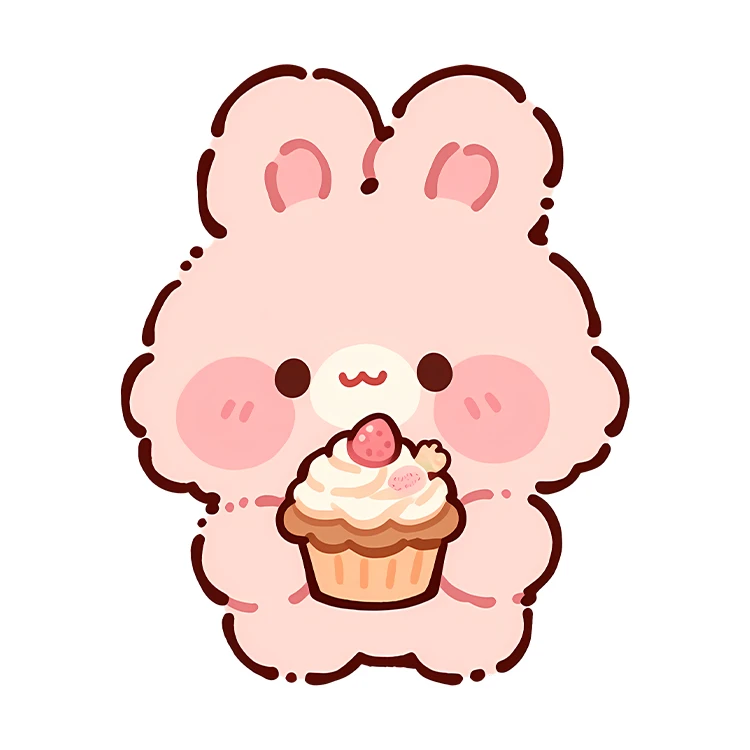 استیکر پارچه و لباس پاد آفرین مدل کارتونی طرح خرگوش کیوت بامزه کد S5661