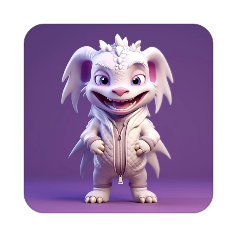 زیر لیوانی کاکتی طرح حیوانات کارتونی مدل mp27775