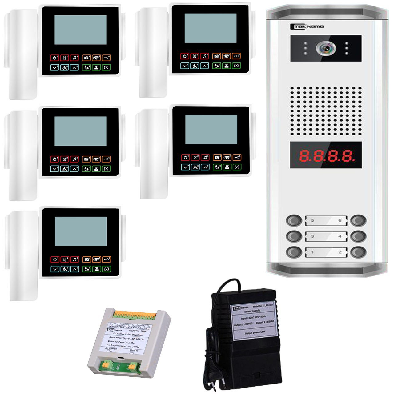 درب بازکن تصویری تک نما مدل C43-5V مجموعه 7 عددی درب بازکن تصویری تک نما مدل C43-5V مجموعه 7 عددی