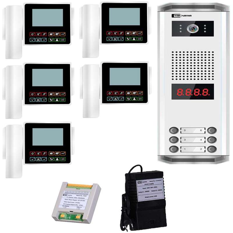 درب بازکن تصویری تک نما مدل C43-5V مجموعه 7 عددی درب بازکن تصویری تک نما مدل C43-5V مجموعه 7 عددی