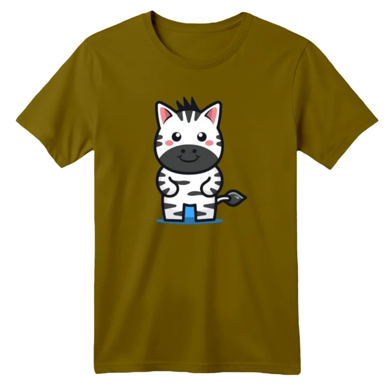 تی شرت آستین کوتاه بچگانه مدل گورخر کد ۱۲