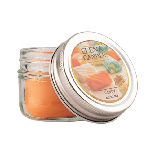 شمع لیوانی النا کندل مدل آب‌نبات ترش کد 70