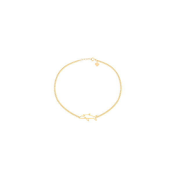 دستبند طلا 18 عیار دخترانه ماوی گالری مدل کوسه