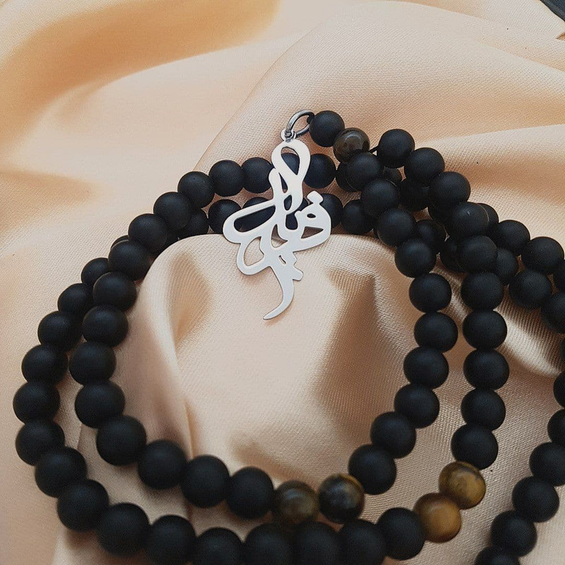گردنبند نقره مردانه ترمه ۱ طرح فرید کد mas 00723