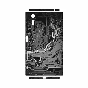 MAHOOT Black Printed Circuit Board-FullSkin Cover Sticker for Sony Xperia XZ