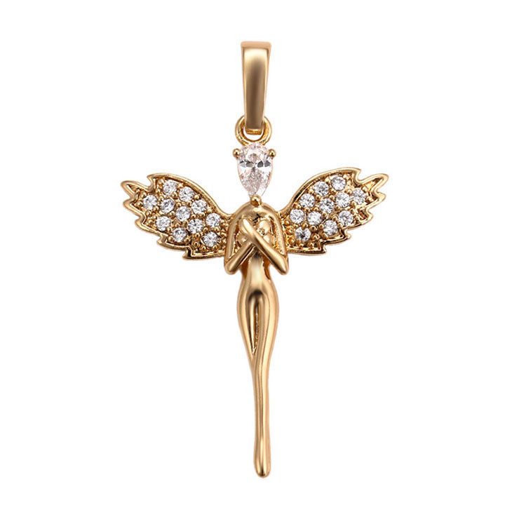آویز گردنبند زنانه ژوپینگ مدل فرشته کد N3460 آویز گردنبند زنانه ژوپینگ مدل فرشته کد N3460