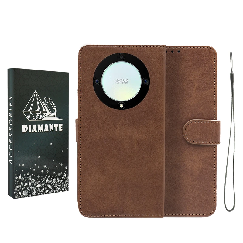 کیف کلاسوری دیامانته مدل Bandaviz Bk مناسب برای گوشی موبایل آنر X9D به همراه بندآویز