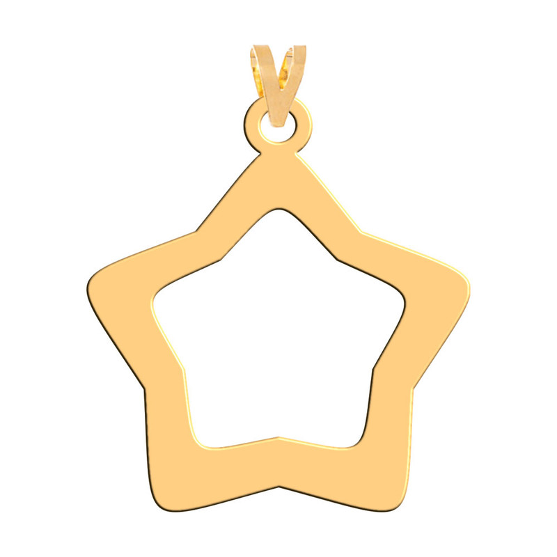 آویز گردنبند طلا 18 عیار زنانه فرشته مدل ستاره WNL-000137