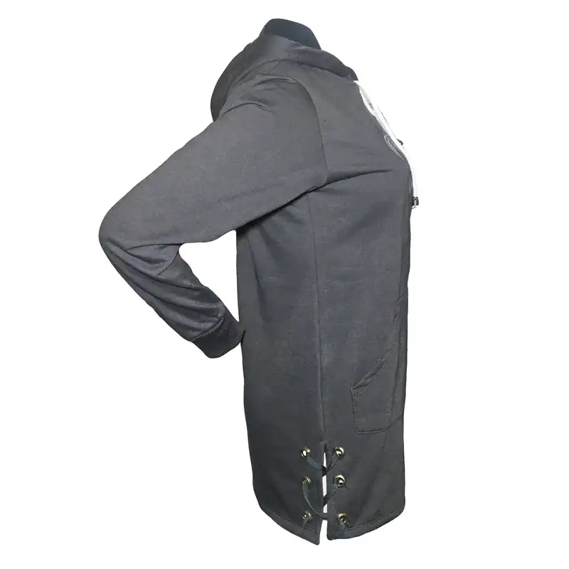 هودی زنانه مدل بغل پرچ دار کد 7977