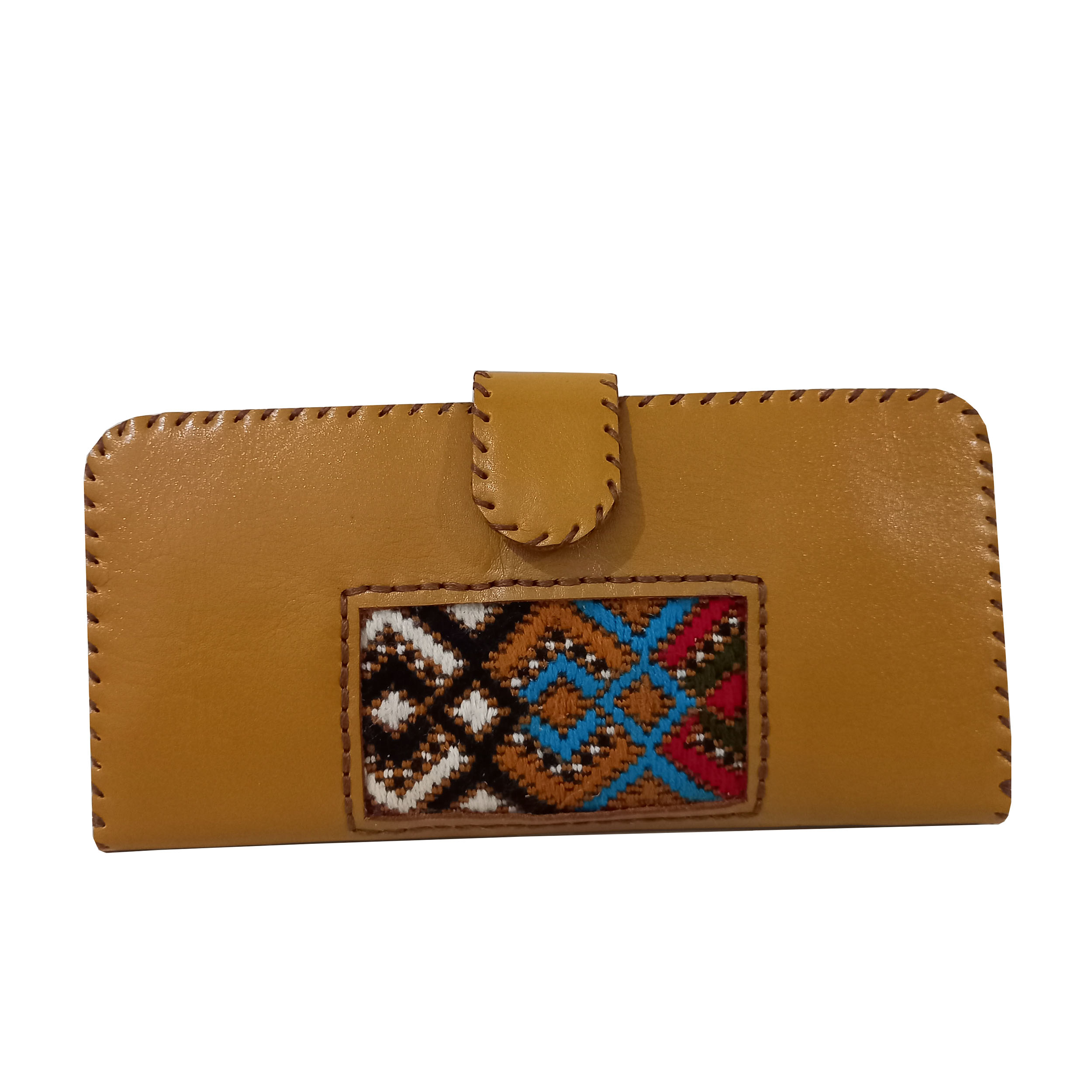 کیف پول دست دوز زنانه مدل سوزن دوزی
