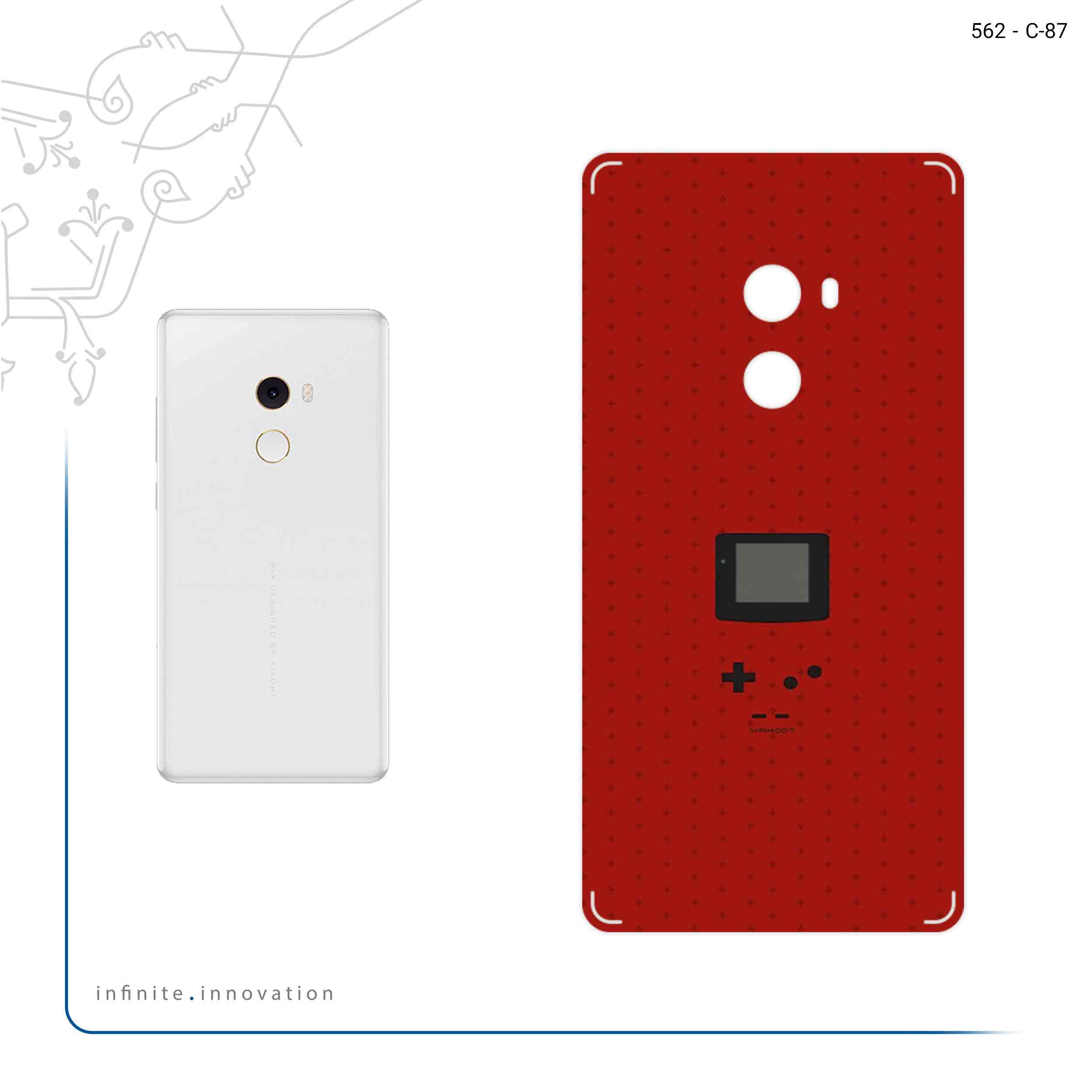 برچسب پوششی ماهوت مدل Minimal GameBoy Icon مناسب برای گوشی موبایل شیائومی Mi Mix 2
