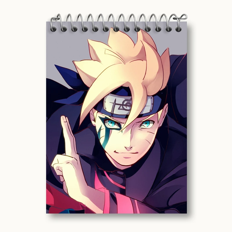 دفتر یادداشت 50 برگ خندالو مدل بوروتو اوزوماکی انیمه ناروتو Naruto کد 11251