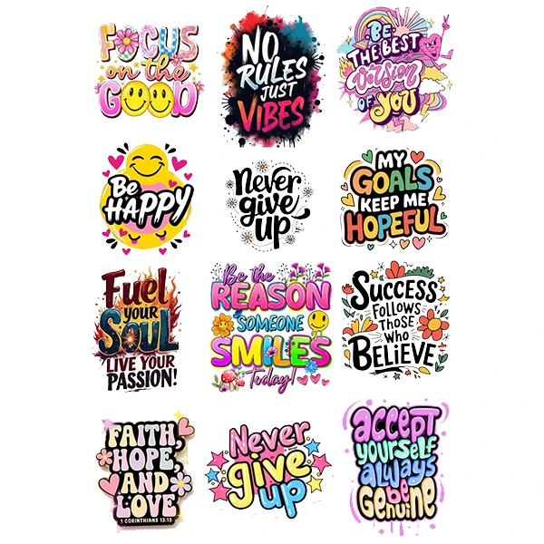   استیکر پارچه و لباس پاد آفرین طرح انگیزشی کد 2104