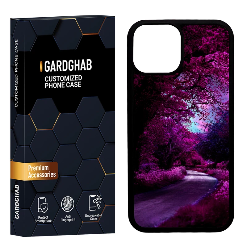 کاور گارد قاب مدل دور ژله ای منظره و طبیعت مناسب برای گوشی موبایل اپل iPhone 13 Mini