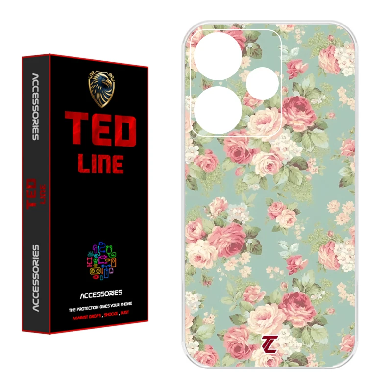 کاور تدلاین طرح گل کد 1224 مناسب برای گوشی موبایل شیائومی Redmi 13 4G