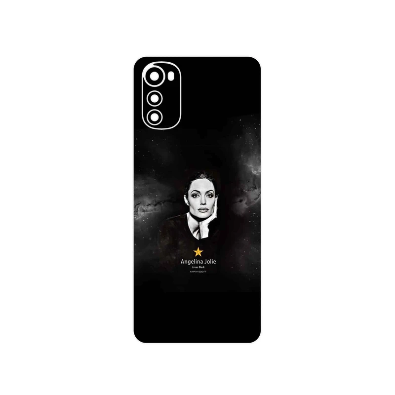 برچسب پوششی ماهوت مدل Angelina Jolie مناسب برای گوشی موبایل موتورولا Moto E32s