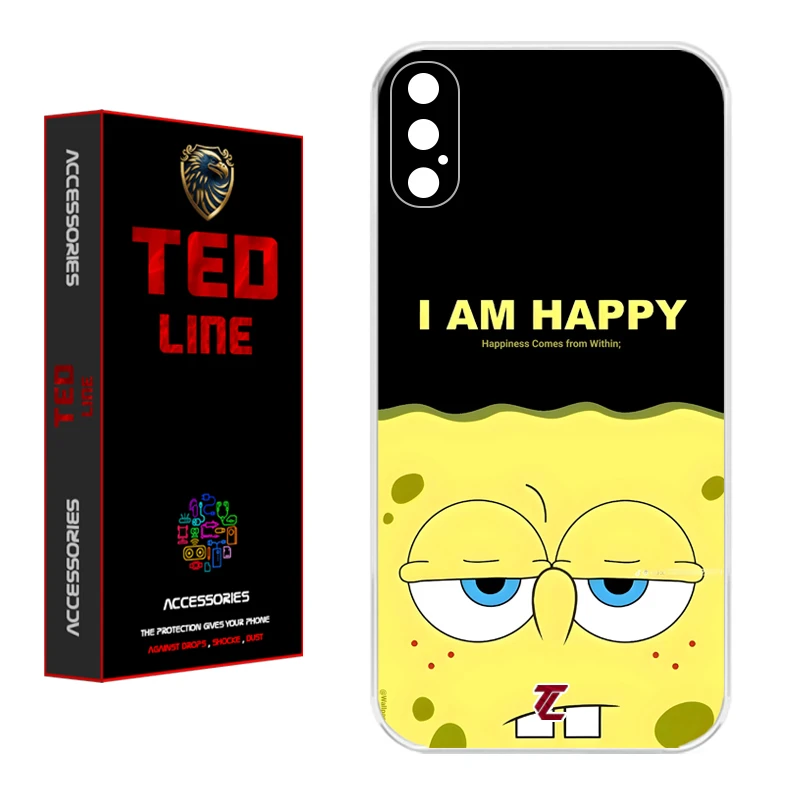 کاور تد لاین طرح باب اسفنجی کد 1126 مناسب برای گوشی موبایل اپل Iphone X / XS