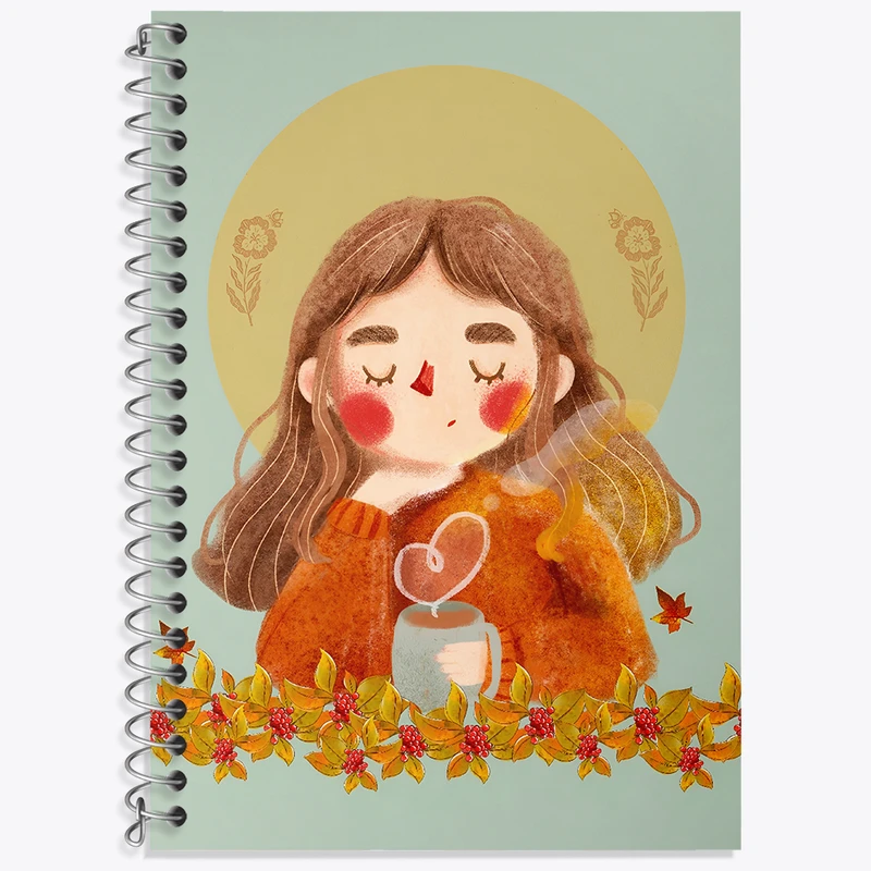 دفتر زبان 50 برگ خندالو مدل سه خط طرح دخترانه کد N5628