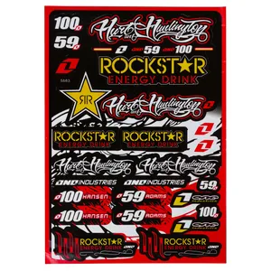 برچسب بدنه موتور سیکلت طرح red rockstar کد 021