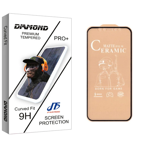 محافظ صفحه نمایش سرامیکی جی اف مدل Diamond glass مناسب برای گوشی موبایل اپل iPhone 11 Pro Max