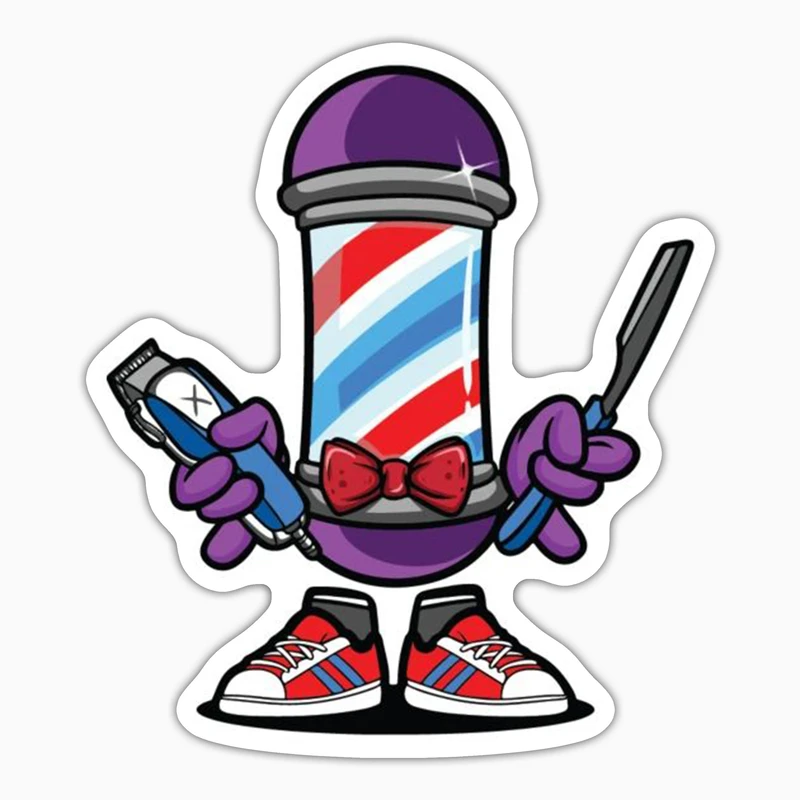 استیکر لپ تاپ و موبایل بووم طرح سمبل آرایشگاه کد UV095