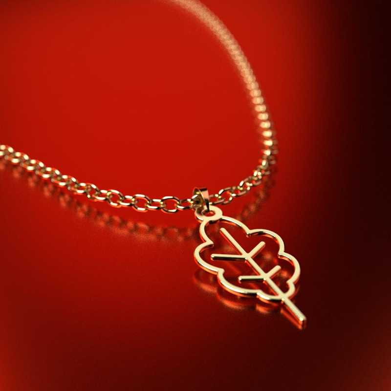 نیم ست طلا 18 عیار زنانه مدوپد مدل برگ کد NA15902