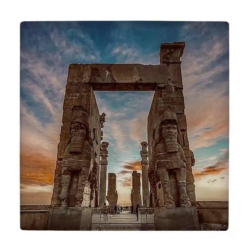 کاشی کارنیلا طرح تخت جمشید کد wkk3785