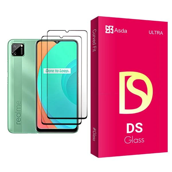 محافظ صفحه نمایش آسدا مدل DS Glass MIX002 مناسب برای گوشی موبایل ریلمی C11 بسته دو عددی