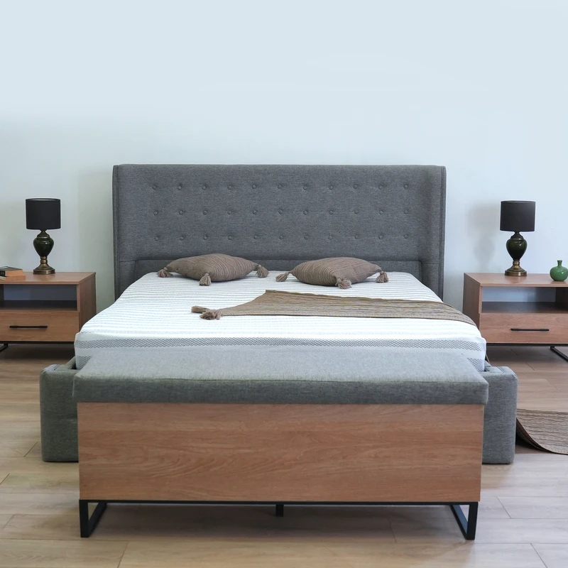 تخت خواب چوبی دو نفره دیزه چوب ایرانیان مدل سهند سایز 200×160 سانتی متر