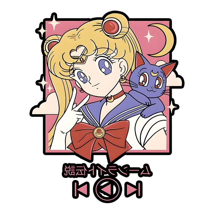 استیکر پارچه و لباس پاد آفرین مدل کارتونی کیوت فانتزی دخترانه کد S5596