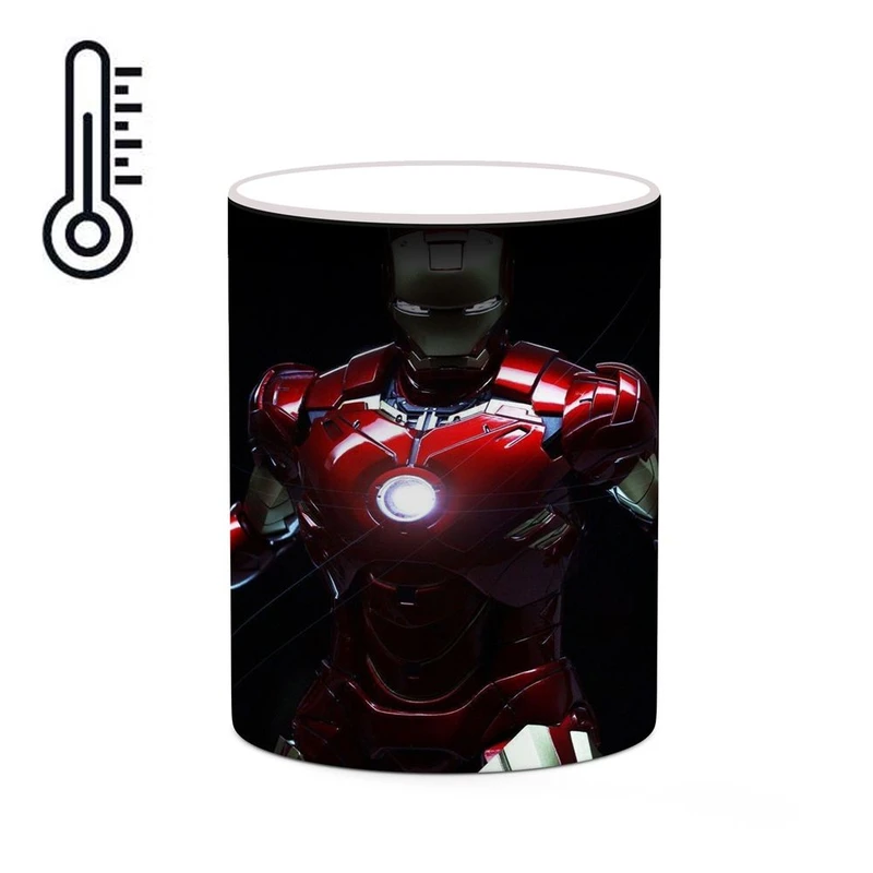 ماگ حرارتی کاکتی مدل مرد آهنی Iron Man کد mgh39115