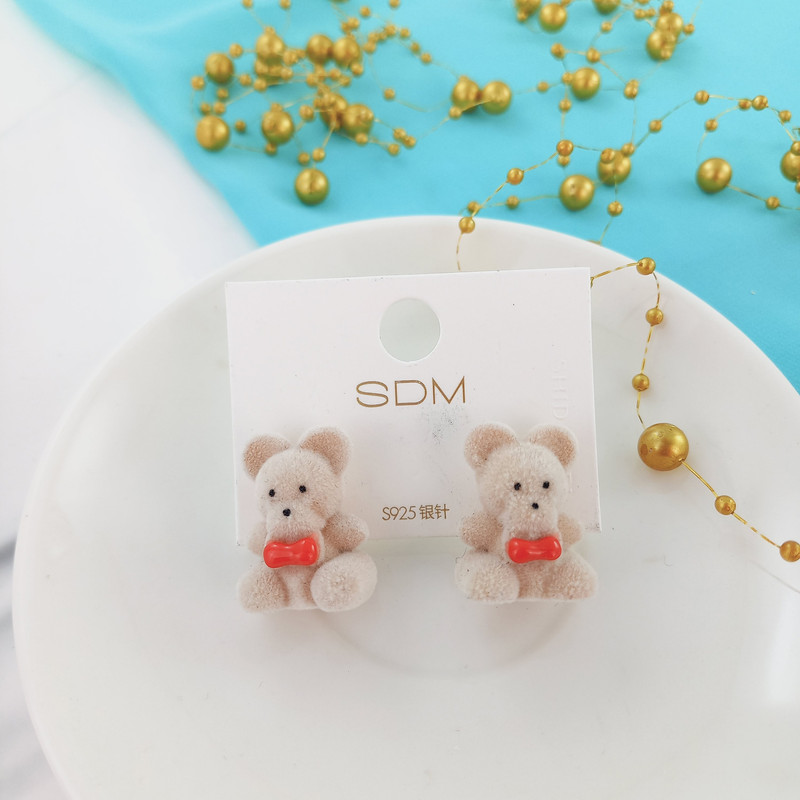 گوشواره دخترانه مدل خرسی کد J217