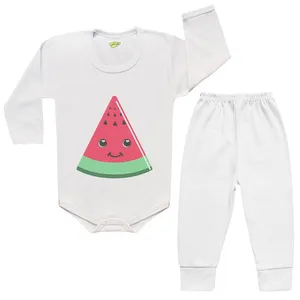 ست بادی و شلوار نوزادی کارانس طرح هندوانه مدل BST-4002