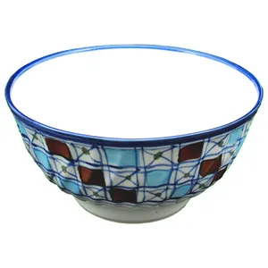 کاسه چینی میبد مروارید طرح شطرنجی مدل ابگوشت خوری بسته 6 عددی