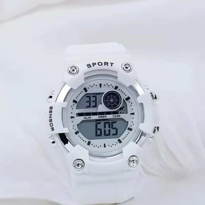 ساعت مچی دیجیتال مدل تک زمانه کرنومتر دار کد 8