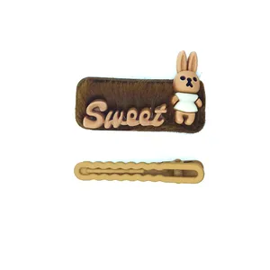 گیره مو دخترانه مدل خرس کد 03 بسته 2 عددی