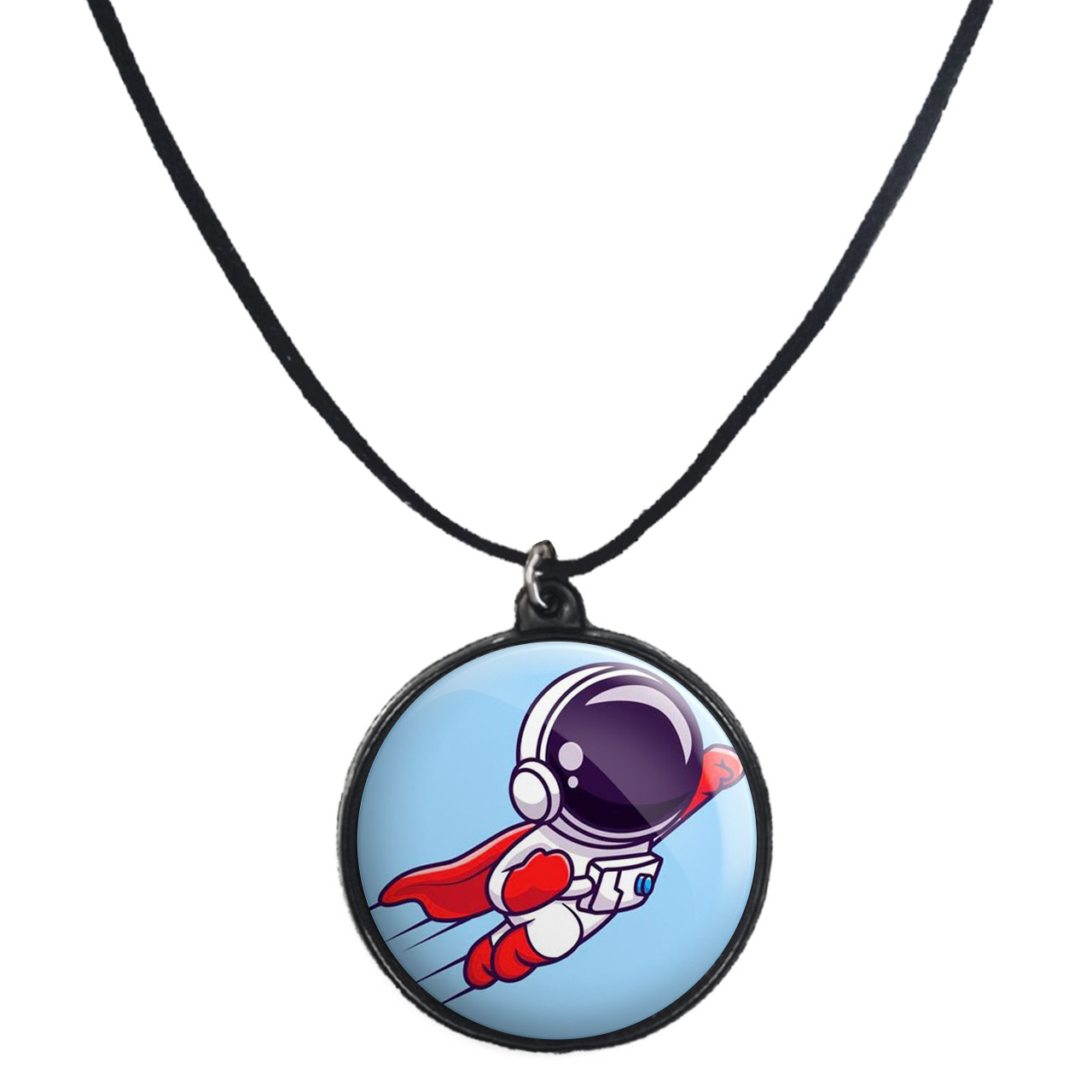 گردنبند پرمانه طرح فضانورد کد pmb.10327 مدل دو طرفه