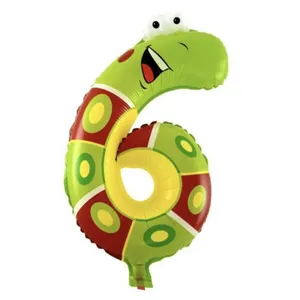 بادکنک فویلی پارتی لند تهران مدل عدد 6 طرح حیوانات کد 2033